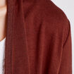 Cardigan col en V marron femme