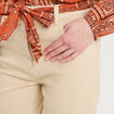 Pantalon flare 7/8ème marron clair femme
