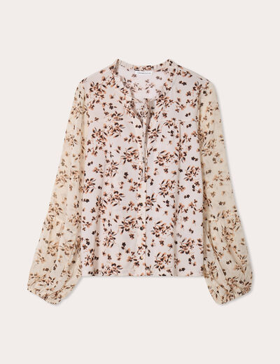 Blouse manches longues blanc femme