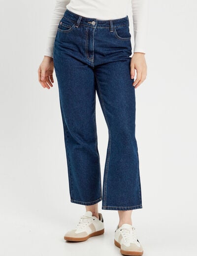 Jeans droit 7/8ème denim brut femme