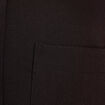Veste droite courte col classique noir femme