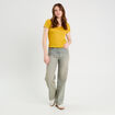 T-shirt détail noeud jaune citron femme