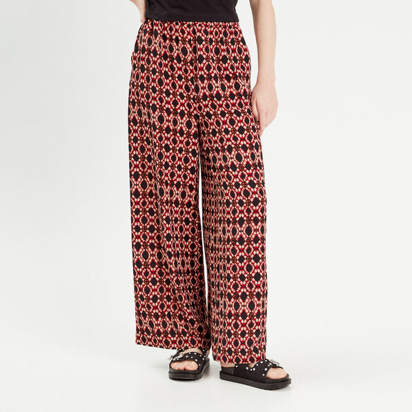 pantalon large fluide rouge femme Pantalon large fluide rouge femme