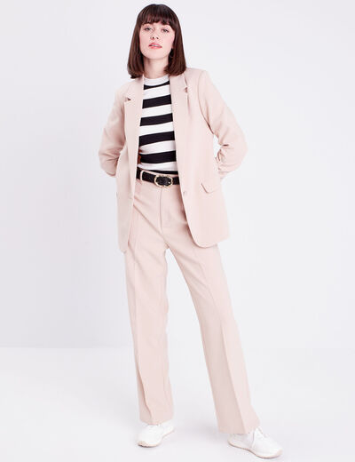 Pantalon city large sable femme