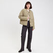 Pantalon droit enduit denim noir enduit femme