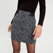 Jupe trap&egrave;ze noir femme