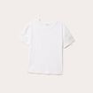 T-shirt manches courtes brodé blanc femme
