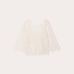 T-shirt manches 3/4 macramé ecru femme