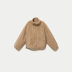 Parka r&eacute;versible effet polaire taupe femme