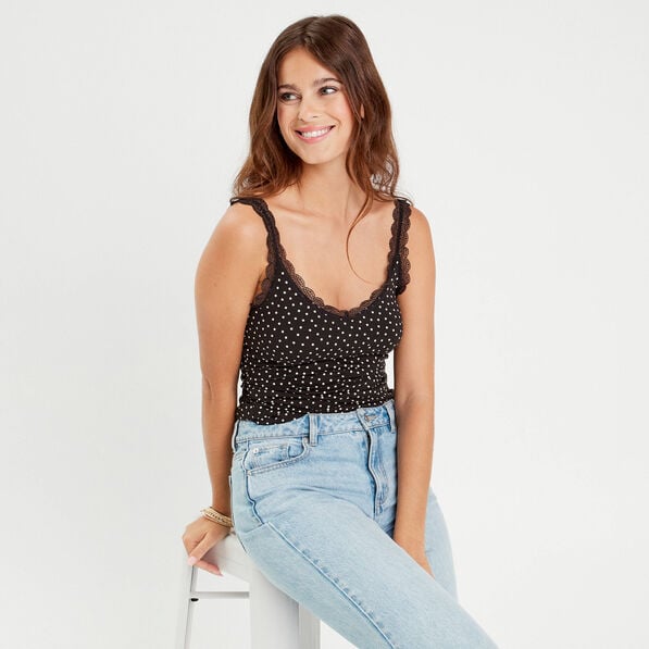 debardeur bretelles larges noir femme Débardeur bretelles larges noir femme
