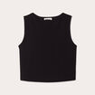 Débardeur cropped noir femme