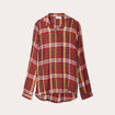 Chemise manches longues marron femme