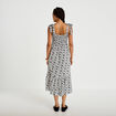 Robe longue &eacute;vas&eacute;e col carr&eacute; noir femme
