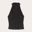 Débardeur col montant noir femme