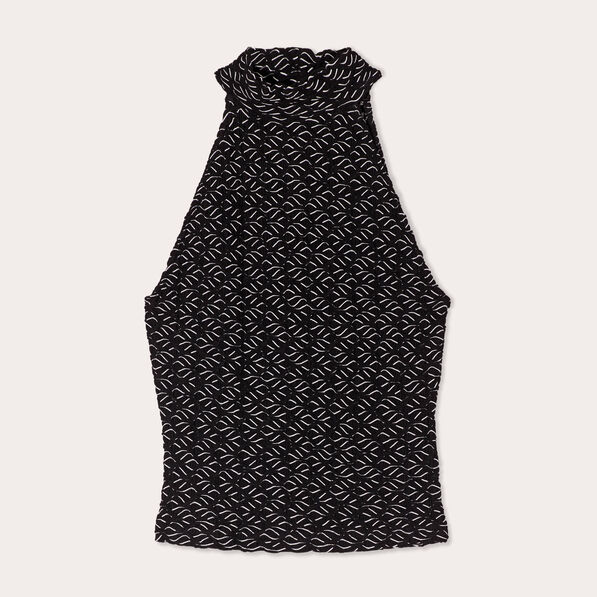 debardeur col montant noir femme Débardeur col montant noir femme