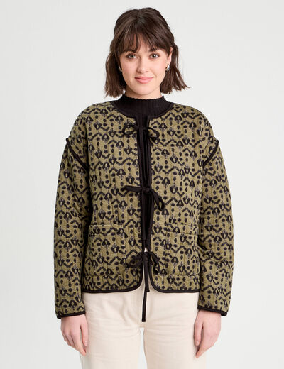 Veste matelassée vert femme