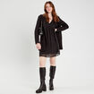 Robe évasée plumetis noir femme