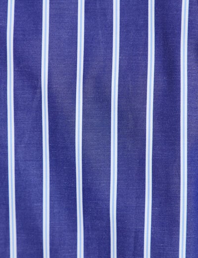 Chemise oversize manches longues bleu femme