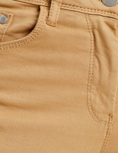 Jeans slim 5 poches camel femme
