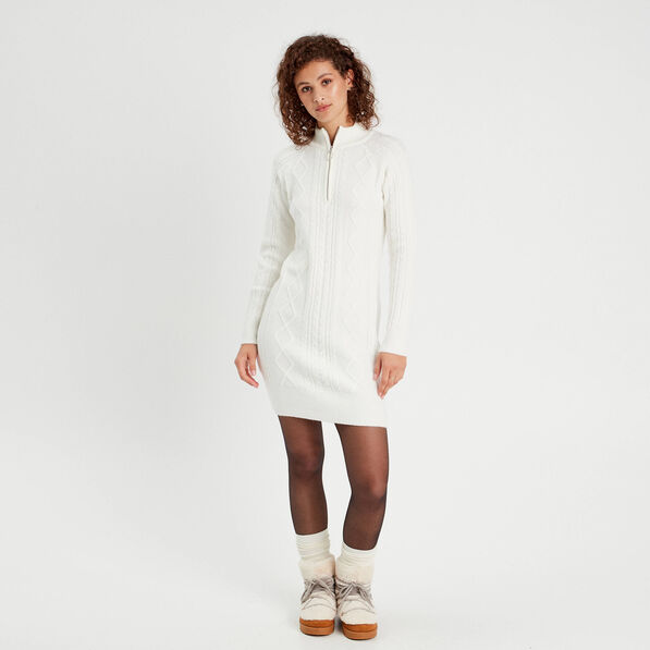 robe pull droite camionneur ecru femme Robe pull droite camionneur ecru femme
