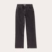 Jeans droit 5 poches denim noir femme