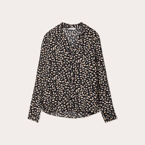 Chemise manches longues noir femme