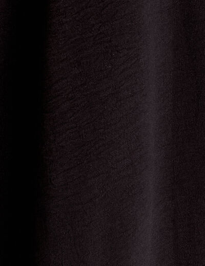 Robe longue évasée 2-en-1 noir femme