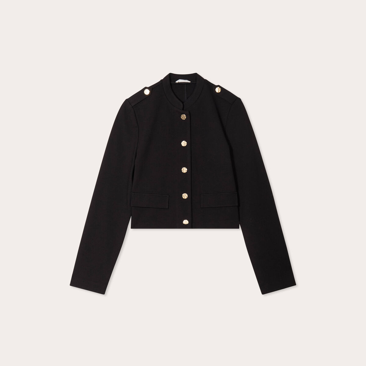 Veste avec boutons noir femme
