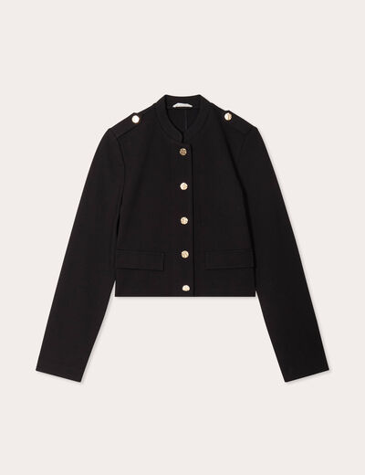Veste avec boutons noir femme