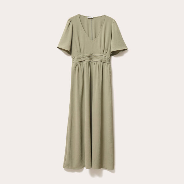 robe longue evasee vert kaki femme Robe longue évasée vert kaki femme