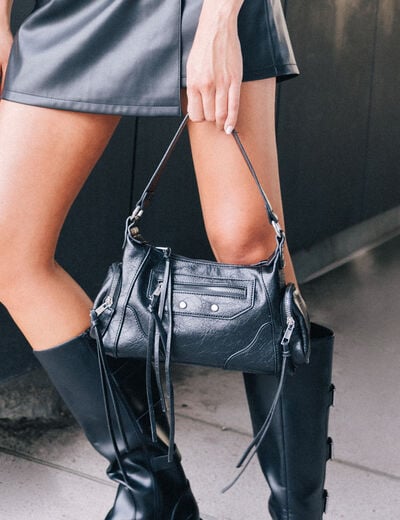 Sac port&eacute; &eacute;paule noir femme
