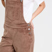 Salopette en velours taupe femme