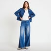 Jean flare taille basse denim double stone femme