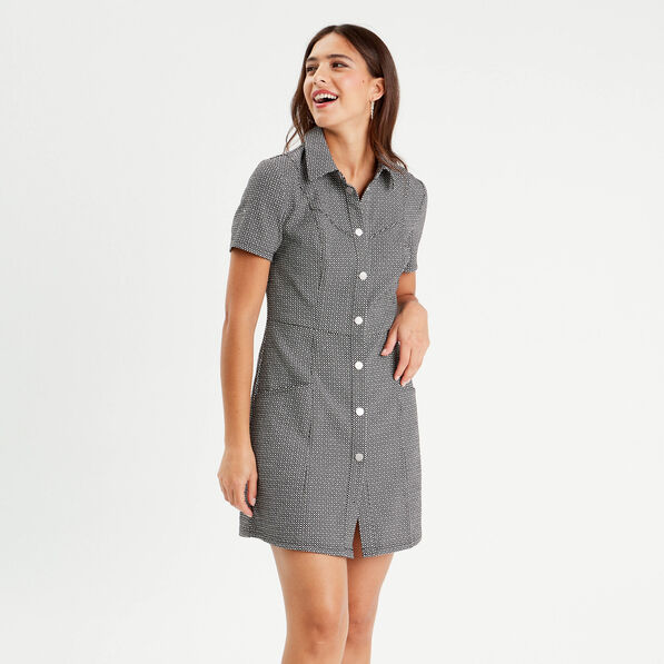 robe evasee boutonnee noir femme Robe évasée boutonnée noir femme