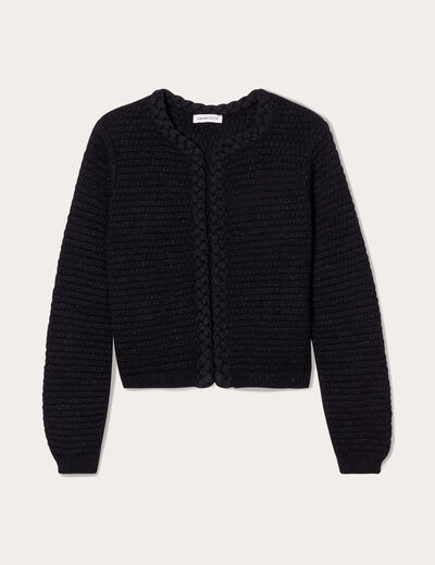 Veste manches longues noir femme