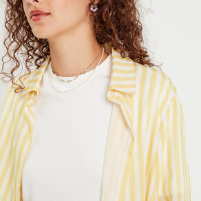 chemise manches longues jaune femme Chemise manches longues jaune femme