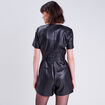 Combishort ceinturé noir femme