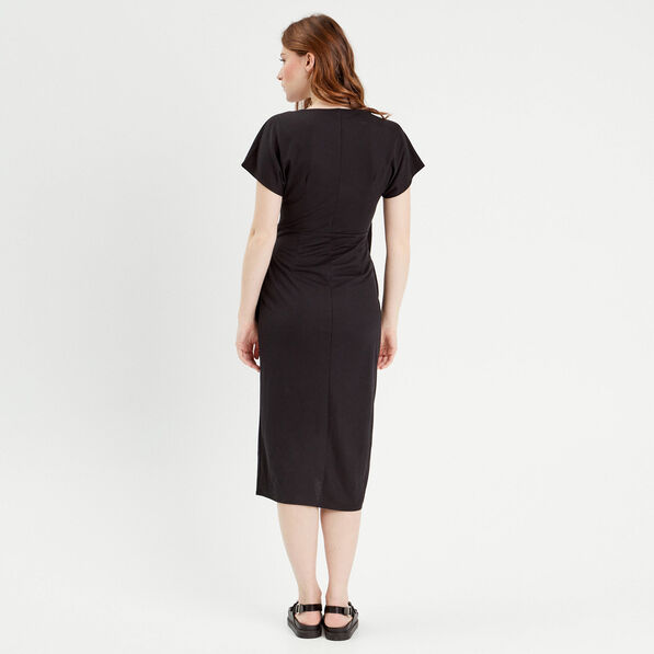 robe midi portefeuille noir femme Robe midi portefeuille noir femme