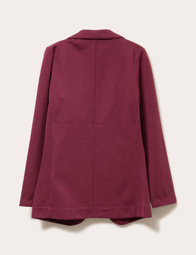 Veste blazer cintrée bordeaux femme
