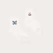 Lot 2 paires chaussettes ecru femme