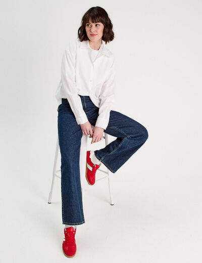 Chemise manches longues blanc femme