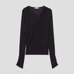 Blouse ajustée avec fronces noir femme