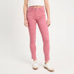 Jeans slim 5 poches vieux rose femme
