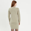 Robe pull ajustée torsades vert pastel femme
