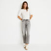Jean droit taille standard denim gris femme