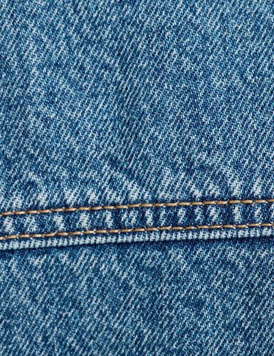 Veste courte zippée en jean denim stone femme