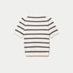 Pull ajust&eacute; court manches courtes blanc femme