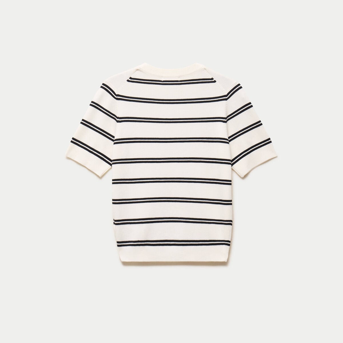 Pull ajust&eacute; court manches courtes blanc femme