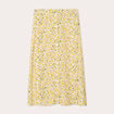 Jupe midi droite boutonnée blanc femme
