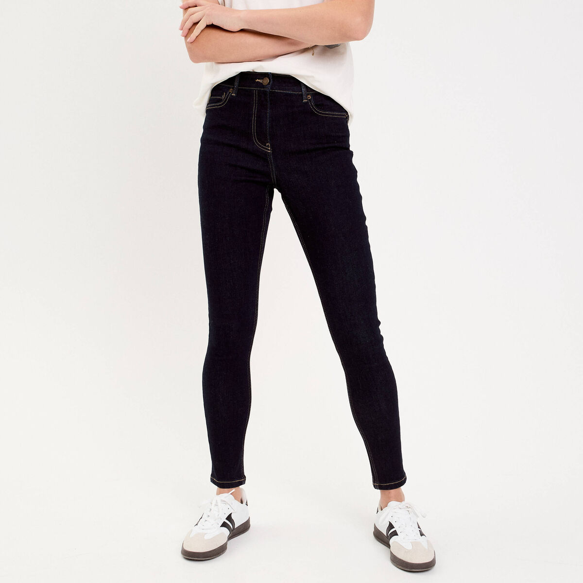 Jeans skinny push-up denim brut femme